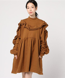 PUNYUS | 裏毛フリルワンピース(ワンピース)