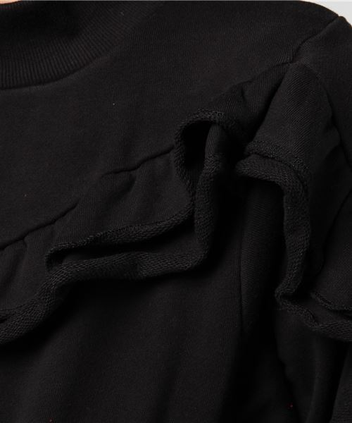 PUNYUS（プニュズ）の「裏毛フリルワンピース（ワンピース・レディース・ブラウン/ブラック/レッド・2/4/1/3）」の6枚目の写真