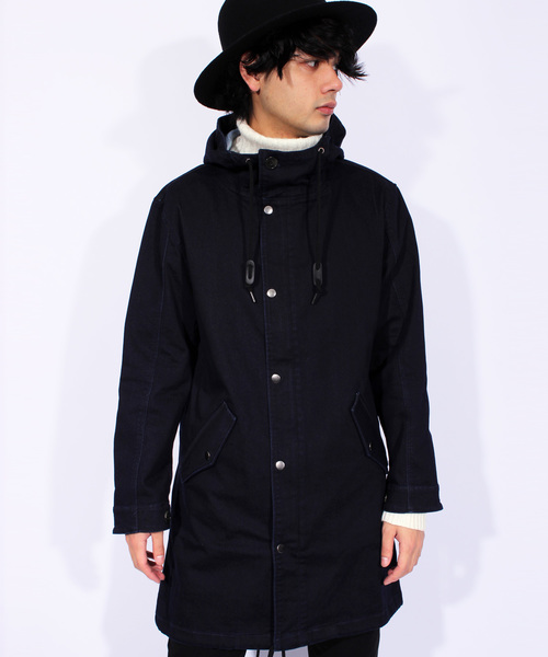 8(eight)(エイト)の「デニム モッズコート(モッズコート・メンズ・ブルー系その他/ワンウォッシュ/ケミカルウォッシュ・LARGE/X-LARGE/MEDIUM)」の2枚目の写真