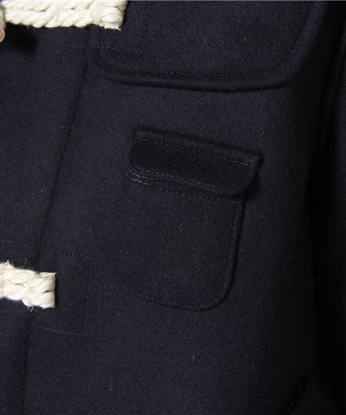 BEAMS BOY(ビームスボーイ)の「BEAMS BOY / メルトンウール チンストダッフル(ダッフルコート・レディース・カーキ/ネイビー・ONE SIZE)」の10枚目の写真