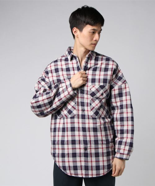 VOTE MAKE NEW CLOTHES(ボートメイクニュークローズ)の「VOTE MAKE NEW CLOTHES ヴォートメイクニュークローズ MARVEL BIG SHIRTS W/QUILT マーベルビッグシャツ(シャツ/ブラウス・メンズ・レッド/ブルー・SMALL/MEDIUM/LARGE)」の2枚目の写真