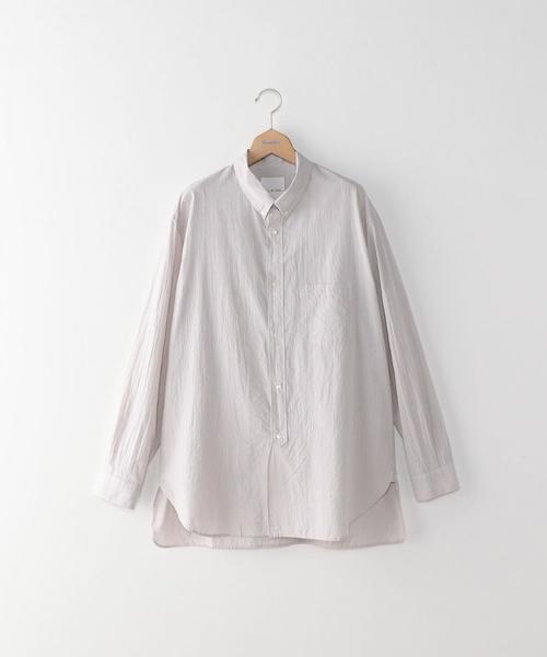 STILL BY HAND（スティルバイハンド）の「＜STILL BY HAND＞ LONG SHIRT/シャツ（シャツ/ブラウス・メンズ・ライトブルー/ベージュ・50/46/48）」の2枚目の写真