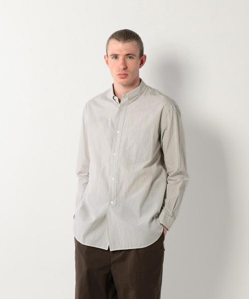 STILL BY HAND（スティルバイハンド）の「＜STILL BY HAND＞ LONG SHIRT/シャツ（シャツ/ブラウス・メンズ・ライトブルー/ベージュ・50/46/48）」の6枚目の写真