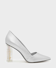 フローラルルーサイトヒールパンプス / FLORAL LUCITE HEEL PUMPS