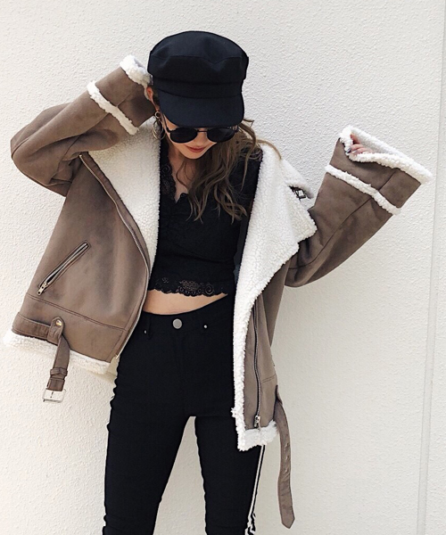 ENVYM（アンビー）の「ボンバーＪＫ（その他アウター・レディース・ブラック/ブラウン/ホワイト・FREE）」の3枚目の写真