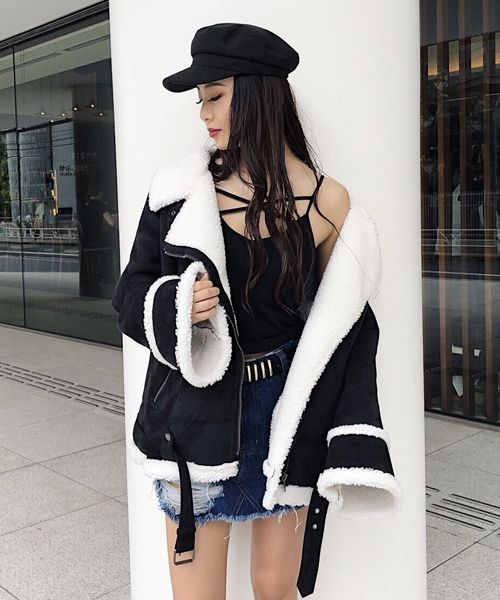 ENVYM（アンビー）の「ボンバーＪＫ（その他アウター・レディース・ブラック/ブラウン/ホワイト・FREE）」の2枚目の写真