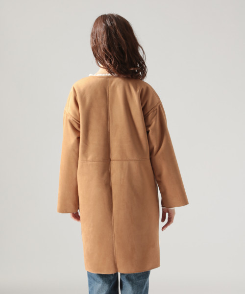 BAYFLOW（ベイフロー）の「フェイクムートンリバーシブルコート（ムートンコート・レディース・ナチュラル/ブラウン系その他/ブラック・SMALL/MEDIUM）」の13枚目の写真