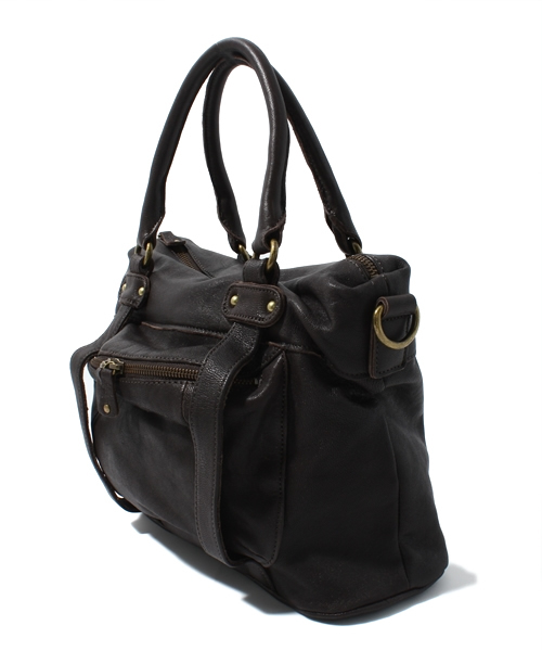 mystic(ミスティック)の「2WAYレザー中(トートバッグ・レディース・ベージュ/ダークブラウン/ブラック・フリ-)」の5枚目の写真