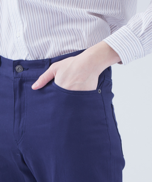 ABAHOUSE GRAY(アバハウスグレイ)の「【展開店舗限定】カラースキニーサテン5Pパンツ(KAK/NAV)(その他パンツ・メンズ・ネイビー/カーキ・44/46/48/50)」の14枚目の写真