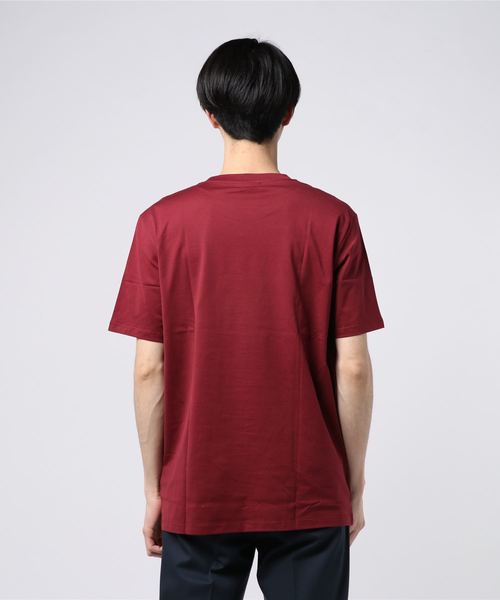 HUGO(ヒューゴ)の「レギュラーフィット ショートスリーブ クルーネック Tシャツ ウィズ HUGOリバースロゴ(Tシャツ/カットソー・メンズ・バーガンディー/ブルー・XS/L/M/S/XL)」の3枚目の写真