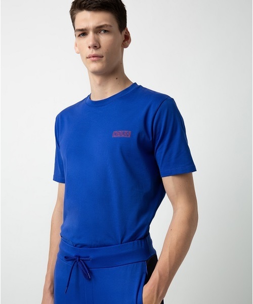 HUGO(ヒューゴ)の「レギュラーフィット ショートスリーブ クルーネック Tシャツ ウィズ HUGOリバースロゴ(Tシャツ/カットソー・メンズ・バーガンディー/ブルー・XS/L/M/S/XL)」の1枚目の写真