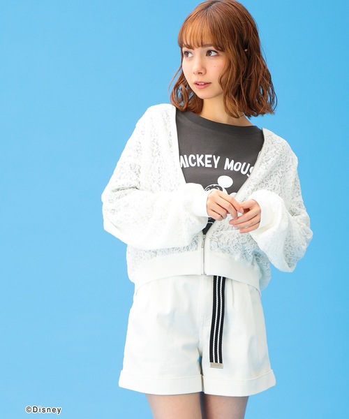 Honeys(ハニーズ)の「レースブルゾン(ブルゾン)」|オフホワイト