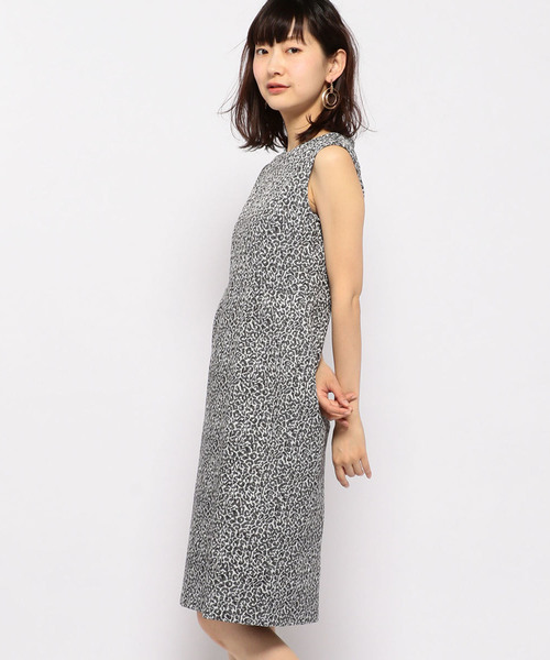 A/C DESIGN BY ALPHA CUBIC（エーシーデザインバイアルファキュービック）の「レオパードワンピース（ワンピース・レディース・ブラック/ベージュ・11号/9号/13号）」の2枚目の写真
