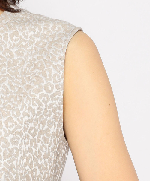 A/C DESIGN BY ALPHA CUBIC（エーシーデザインバイアルファキュービック）の「レオパードワンピース（ワンピース・レディース・ブラック/ベージュ・11号/9号/13号）」の11枚目の写真