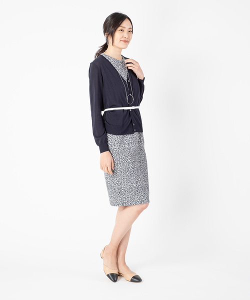 A/C DESIGN BY ALPHA CUBIC（エーシーデザインバイアルファキュービック）の「レオパードワンピース（ワンピース・レディース・ブラック/ベージュ・11号/9号/13号）」の20枚目の写真