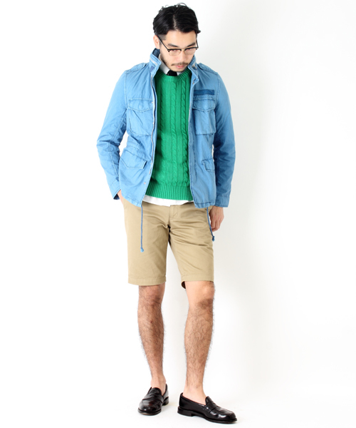 BEAMS PLUS（ビームスプラス）の「○BEAMS PLUS / ケーブル クルーネック ニット（ニット/セーター・メンズ・イエロー/パープル/ロイヤルブルー/ネイビー/ライトグリーン/ブラック/オフホワイト/オレンジ・MEDIUM/SMALL/X-LARGE/LARGE）」の18枚目の写真