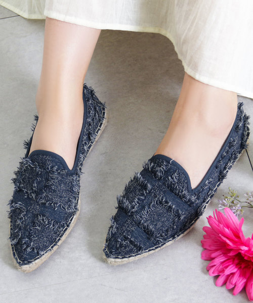 KOBE LETTUCE（コウベレタス）の「エスパドリーユポインテッドトゥシューズ（その他シューズ・レディース・ブラック/レッド/その他/ホワイト系その他/ブラック系その他/ブルー系その他/キャメル/ホワイト系その他2・LL/S/M/L）」の6枚目の写真