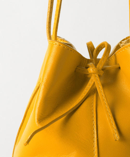 green label relaxing（グリーンレーベルリラクシング）の「○[ア・ラ・マルヴァ]A.la Malva CFC 巾着 MINI バッグ（ショルダーバッグ・レディース・シルバー/ホワイト/イエロー・FREE）」の11枚目の写真