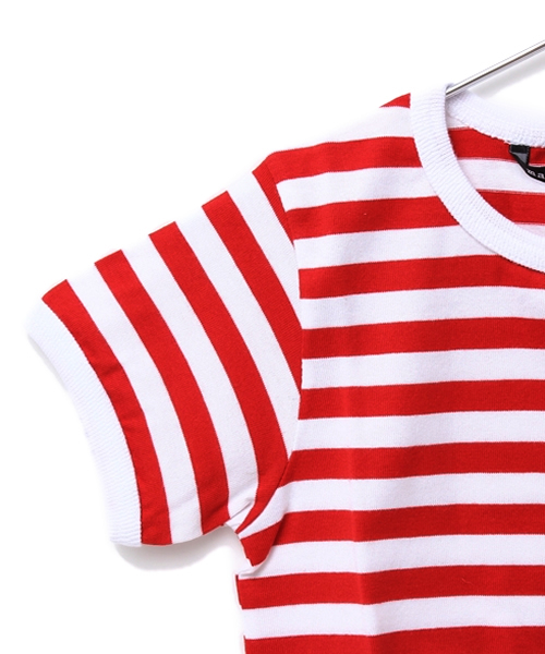 marimekko（マリメッコ）の「marimekko / baby LYHYTHIHA ボーダーT (86㎝)（Tシャツ/カットソー・キッズ・ブラック/レッド/ブルー・86/80）」の7枚目の写真