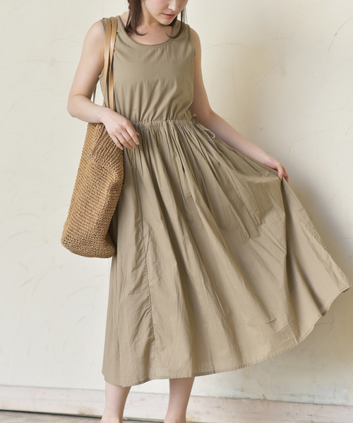 rps（アールピーエス）の「コットンボイルノースリーブワンピース（ワンピース・レディース・ブラック/パープル/ネイビー/ブルー/グリーン/マスタード/ダークベージュ/グレー系その他3/ダークネイビー/ブルーグリーン・M）」の11枚目の写真