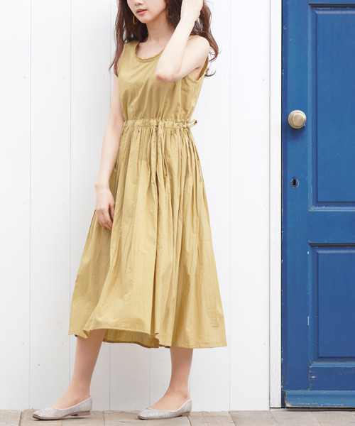 rps（アールピーエス）の「コットンボイルノースリーブワンピース（ワンピース・レディース・ブラック/パープル/ネイビー/ブルー/グリーン/マスタード/ダークベージュ/グレー系その他3/ダークネイビー/ブルーグリーン・M）」の13枚目の写真