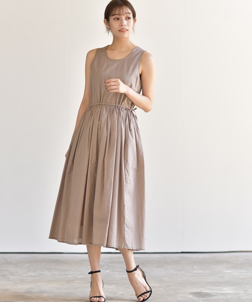 rps（アールピーエス）の「コットンボイルノースリーブワンピース（ワンピース・レディース・ブラック/パープル/ネイビー/ブルー/グリーン/マスタード/ダークベージュ/グレー系その他3/ダークネイビー/ブルーグリーン・M）」の18枚目の写真