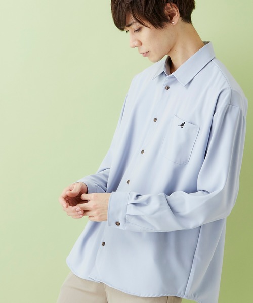 KANGOL�i�J���S�[���j�́uKANGOL/�J���S�[�� �ʒ� L/S �I�[�o�[�T�C�Y���M�����[�J���[�V���c2020SPRING�i�V���c/�u���E�X�j�v�b�u���[