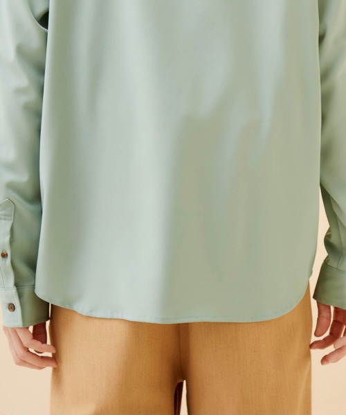 KANGOL（カンゴール）の「KANGOL/カンゴール 別注 L/S オーバーサイズレギュラーカラーシャツ（シャツ/ブラウス・メンズ・ブラック/ダークグリーン/ダークブラウン/ベージュ/ブルー/ベージュ系その他/チャコール/ダークネイビー/オリーブ/グリーン系その他・M/L）」の22枚目の写真