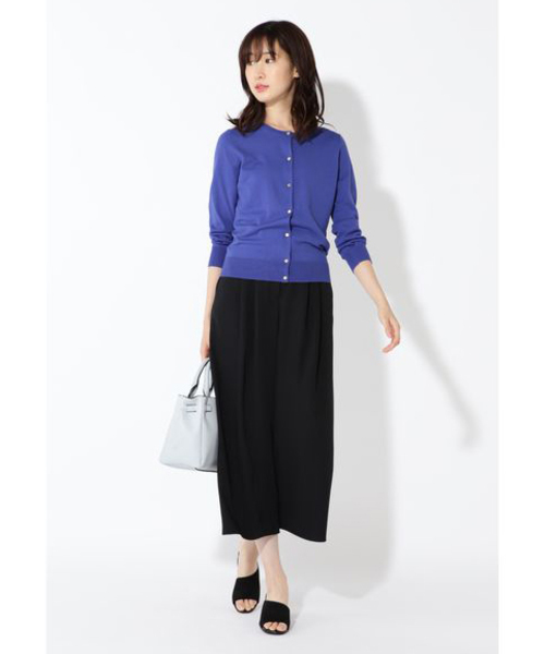 NATURAL BEAUTY BASIC（ナチュラルビューティーベーシック）の「タックイージーワイドパンツ（その他パンツ・レディース・ブラック/ブラウン・SMALL/MEDIUM）」の9枚目の写真