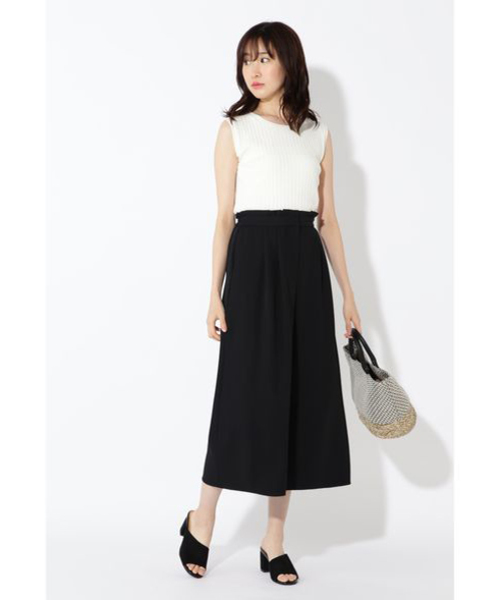 NATURAL BEAUTY BASIC（ナチュラルビューティーベーシック）の「タックイージーワイドパンツ（その他パンツ・レディース・ブラック/ブラウン・SMALL/MEDIUM）」の10枚目の写真