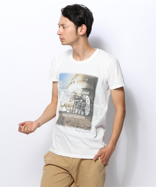 goa（ゴア）の「Palm Beach tee（Tシャツ/カットソー・メンズ・オフホワイト/グレー・FREE）」の11枚目の写真