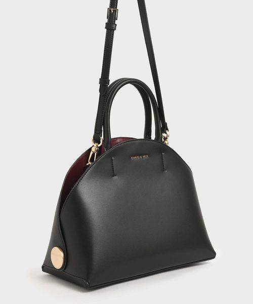 CHARLES & KEITH（チャールズ & キース）の「スネークプリント トップハンドルラージドームバッグ / Snake Print