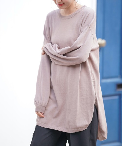 rps(アールピーエス)の「ラウンドチュニック(チュニック・レディース・ブラック/ブラウン/モカ/グレイッシュベージュ/ブルー/オートミール・M)」の5枚目の写真