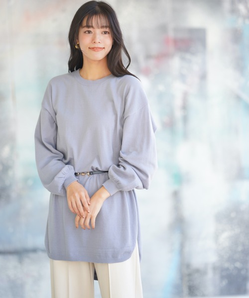 rps(アールピーエス)の「ラウンドチュニック(チュニック・レディース・ブラック/ブラウン/モカ/グレイッシュベージュ/ブルー/オートミール・M)」の6枚目の写真