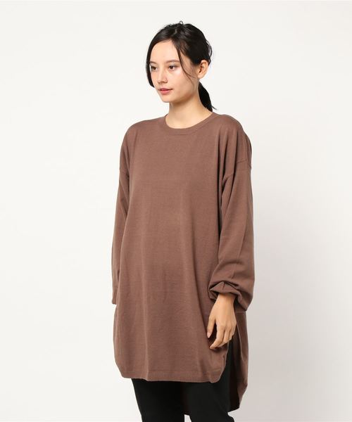 rps(アールピーエス)の「ラウンドチュニック(チュニック・レディース・ブラック/ブラウン/モカ/グレイッシュベージュ/ブルー/オートミール・M)」の13枚目の写真