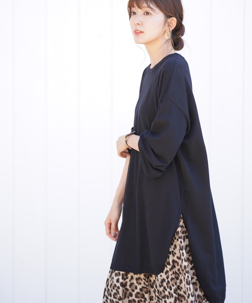 rps(アールピーエス)の「ラウンドチュニック(チュニック・レディース・ブラック/ブラウン/モカ/グレイッシュベージュ/ブルー/オートミール・M)」の12枚目の写真