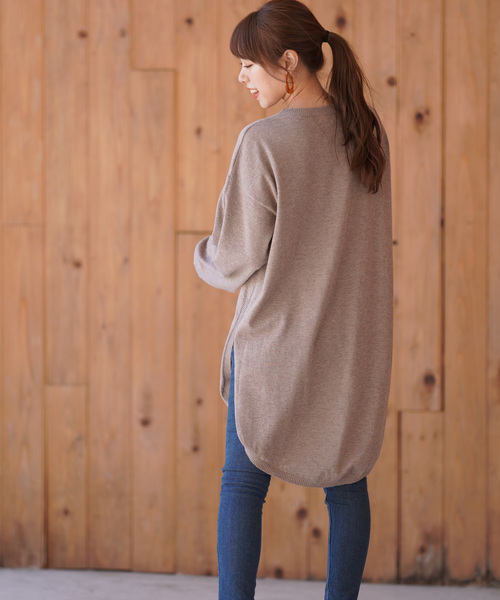 rps(アールピーエス)の「ラウンドチュニック(チュニック・レディース・ブラック/ブラウン/モカ/グレイッシュベージュ/ブルー/オートミール・M)」の9枚目の写真