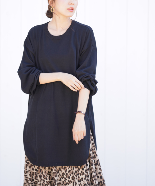 rps(アールピーエス)の「ラウンドチュニック(チュニック・レディース・ブラック/ブラウン/モカ/グレイッシュベージュ/ブルー/オートミール・M)」の20枚目の写真