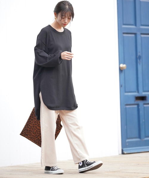 rps(アールピーエス)の「ラウンドチュニック(チュニック・レディース・ブラック/ブラウン/モカ/グレイッシュベージュ/ブルー/オートミール・M)」の18枚目の写真