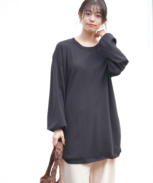 rps(アールピーエス)の「ラウンドチュニック(チュニック・レディース・ブラック/ブラウン/モカ/グレイッシュベージュ/ブルー/オートミール・M)」の19枚目の写真