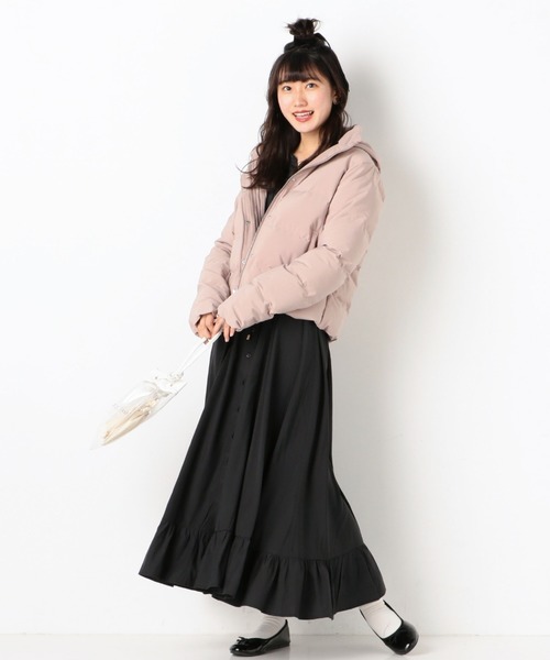 archives（アルシーヴ）の「シームテープフードダウンジャケット（ダウンジャケット/コート・レディース・ブラック/ネイビー/グレー系その他/ピンクベージュ・MEDIUM）」の14枚目の写真