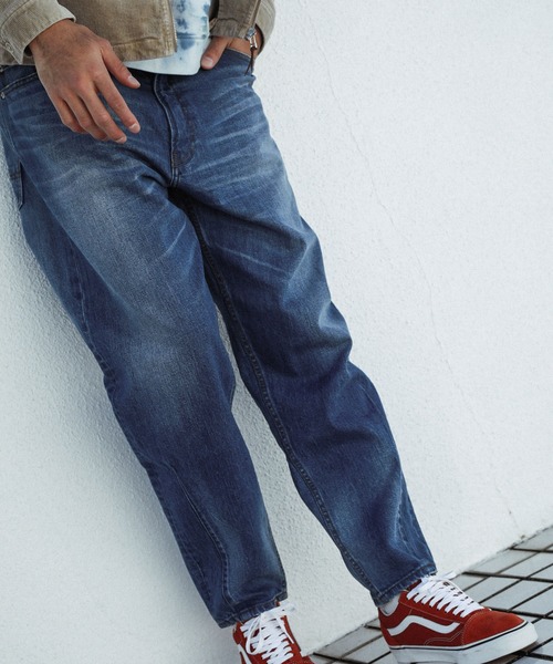 BAYFLOW(ベイフロー)の「デニムワイドテーパード 20SS(デニムパンツ・メンズ・ブラック/アクア・SMALL/MEDIUM/LARGE)」の2枚目の写真