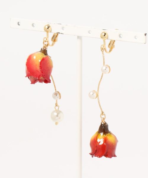 apres jour（アプレジュール）の「【apres jour×ARIAZ】ローズパールイヤリング（イヤリング・レディース・パープル/レッド/ピンク/ボルドー/ラベンダー/スモークピンク・FREE）」の15枚目の写真