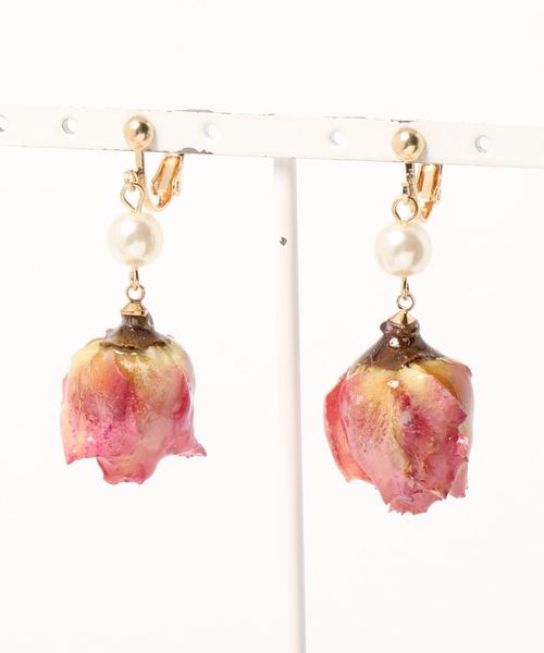 apres jour（アプレジュール）の「【apres jour×ARIAZ】ローズパールイヤリング（イヤリング・レディース・パープル/レッド/ピンク/ボルドー/ラベンダー/スモークピンク・FREE）」の8枚目の写真