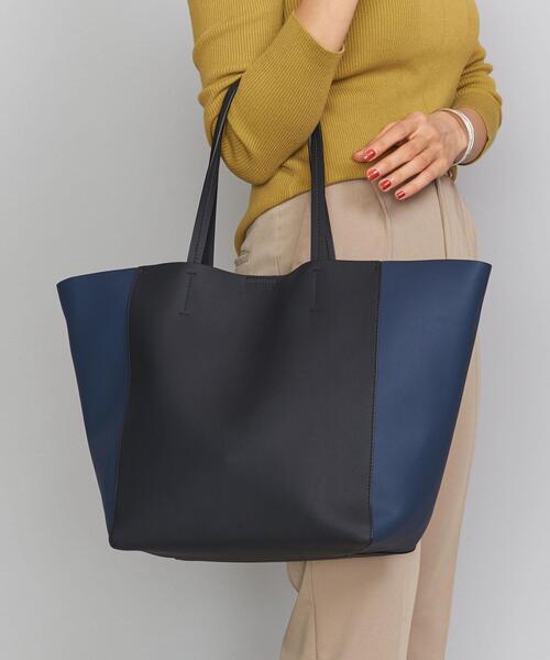 BEAUTY&YOUTH UNITED ARROWS(ビューティアンドユースユナイテッドアローズ)の「BY ソフトライトツートントートバッグ(トートバッグ)」|ブラック