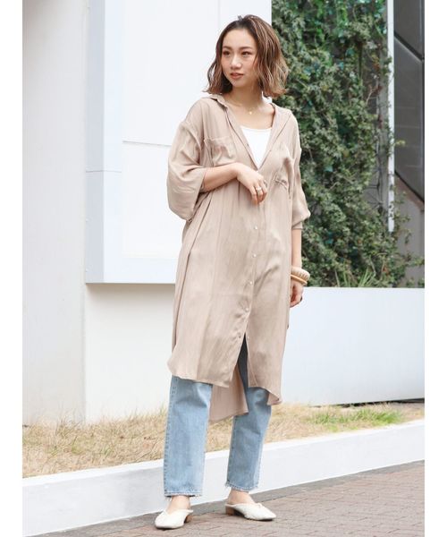 Ungrid（アングリッド）の「ハイウエストダメージスリムデニム（デニムパンツ・レディース・インディゴブルー/ブルー・24inch/25inch/26inch/27inch/23inch）」の5枚目の写真