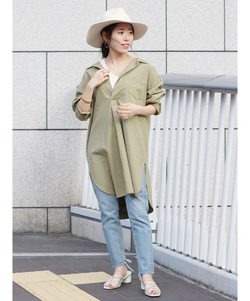 Ungrid（アングリッド）の「ハイウエストダメージスリムデニム（デニムパンツ・レディース・インディゴブルー/ブルー・24inch/25inch/26inch/27inch/23inch）」の12枚目の写真