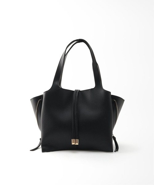 B.C STOCK（ベーセーストック）の「サイドファスナートートBAG（ショルダーバッグ・レディース・ブラック/ベージュ/キャメル・FREE）」の2枚目の写真