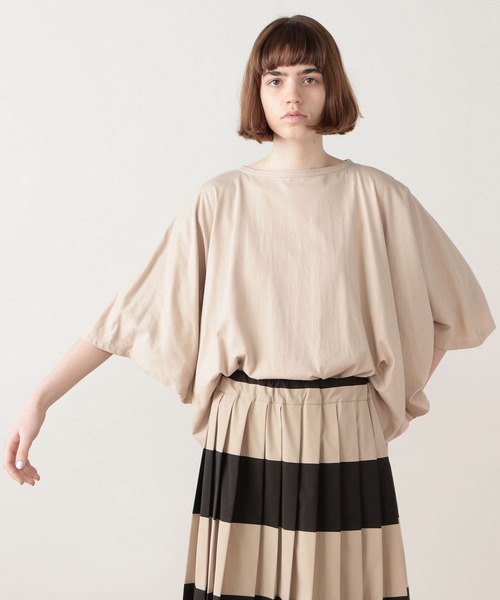 FRAPBOIS（フラボア）の「サークルノッチ カットソー（Tシャツ/カットソー・レディース・レッド/その他1/ベージュ系その他・1）」の2枚目の写真