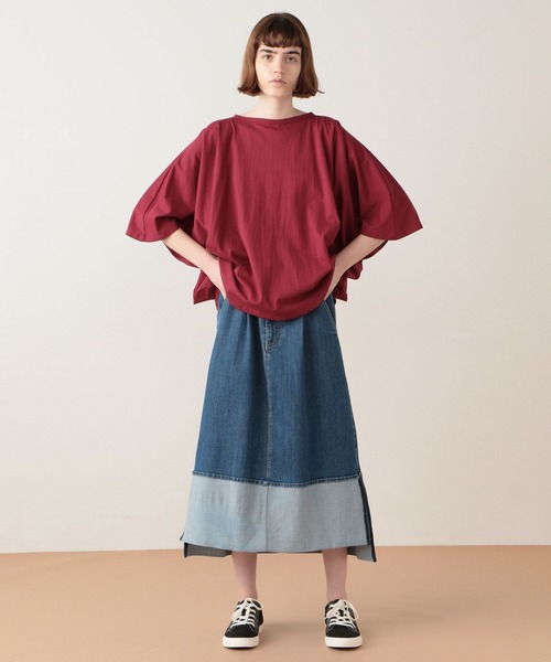 FRAPBOIS（フラボア）の「サークルノッチ カットソー（Tシャツ/カットソー・レディース・レッド/その他1/ベージュ系その他・1）」の9枚目の写真